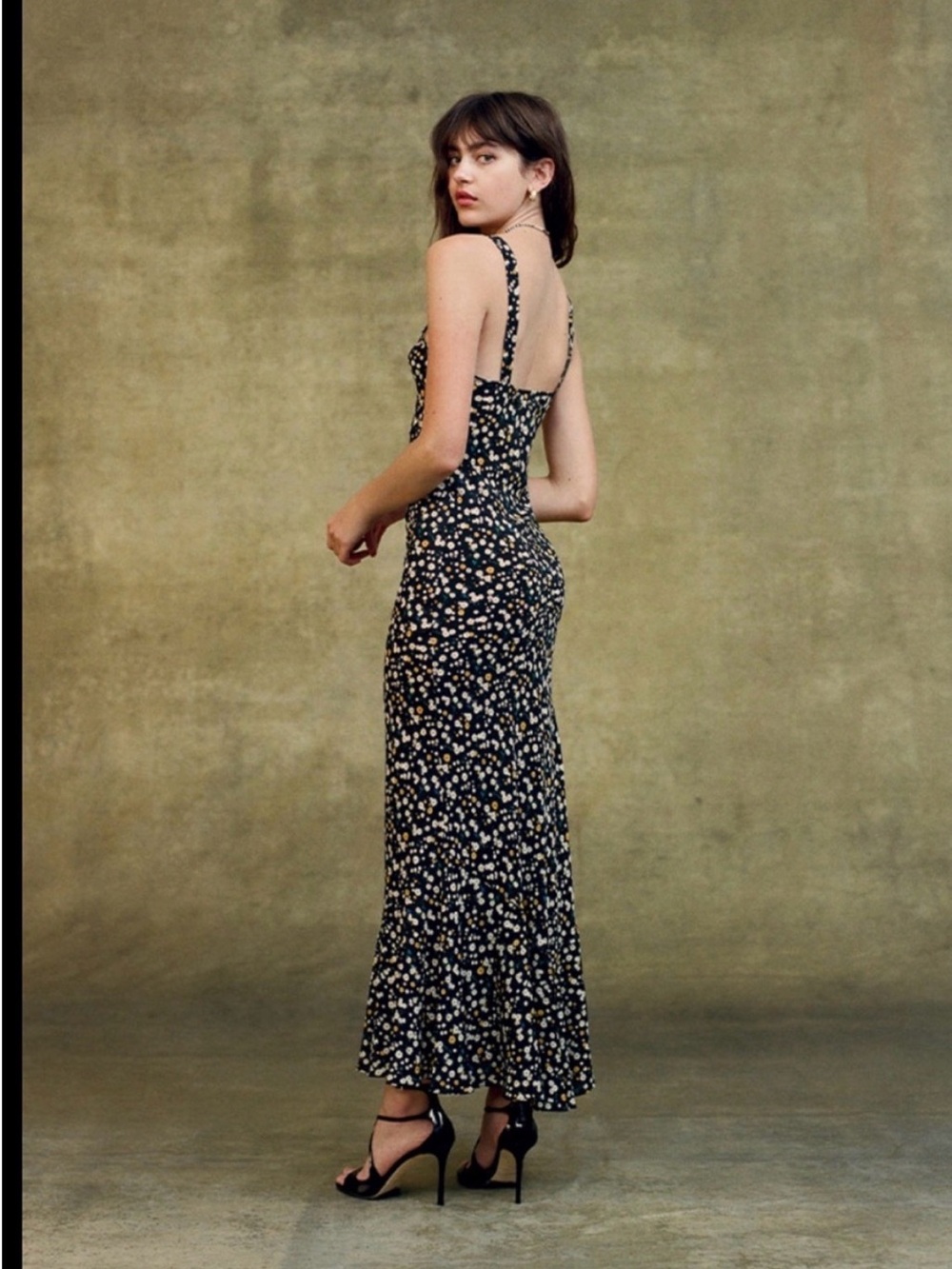 Realisation par Women's Black Floral Maxi Dress